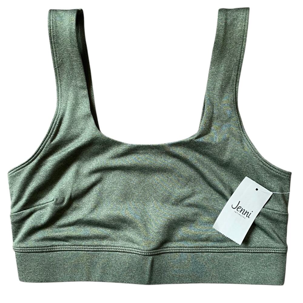 NEW JENNI INTIMATES Tie Dye Bralette Sports Bra Size Small Green Loungewear